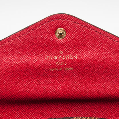 Louis Vuitton Damier Ebene Josephine Wallet Red 6 of 6