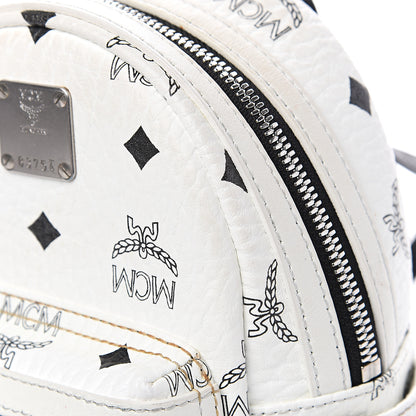 MCM Visetos Side Stud X-Mini Stark Backpack White 14 of 14