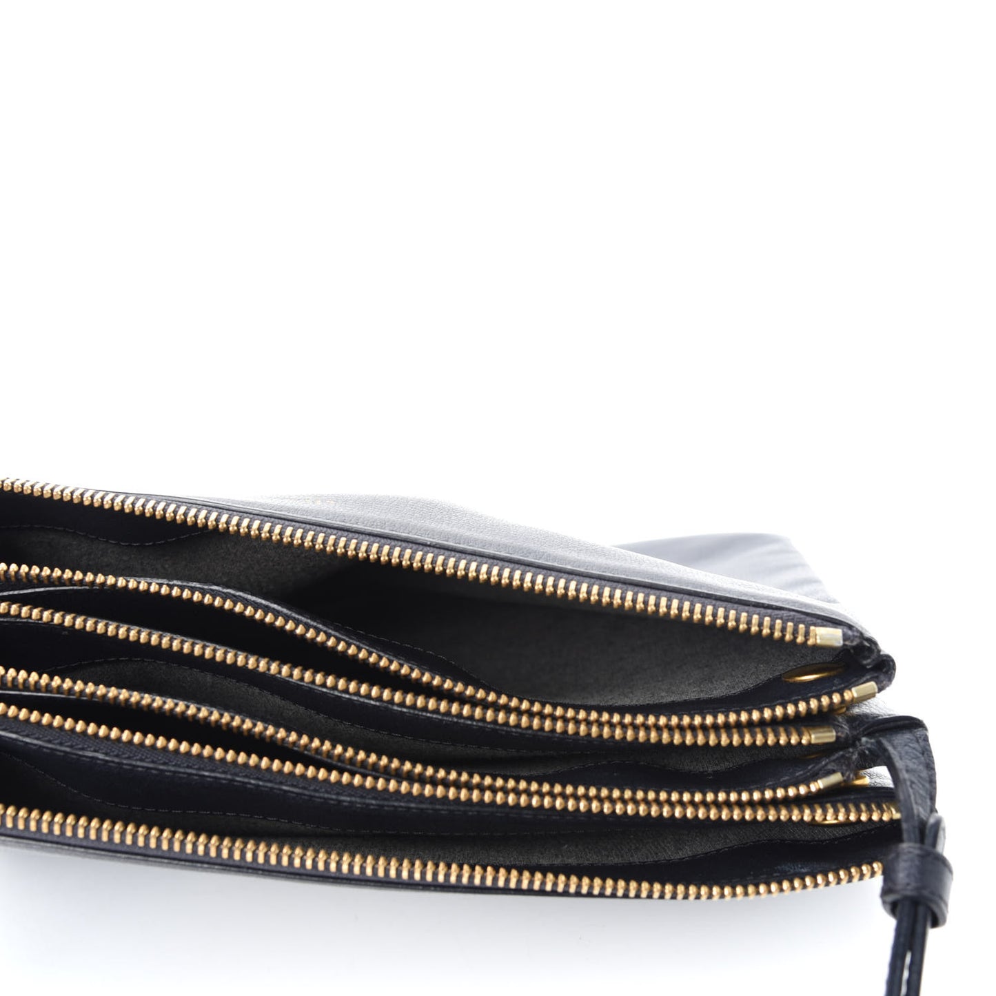 Goatskin Large Trio Crossbody Bag Dark Blue