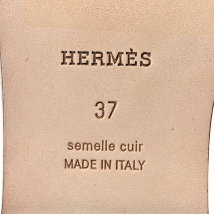 Hermes Suede Goatskin Oran Sandals 37 Jaune Bouton 8 of 11