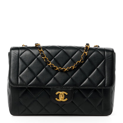 Chanel Lambskin Quilted Medium Single Flap Black 1 of 12