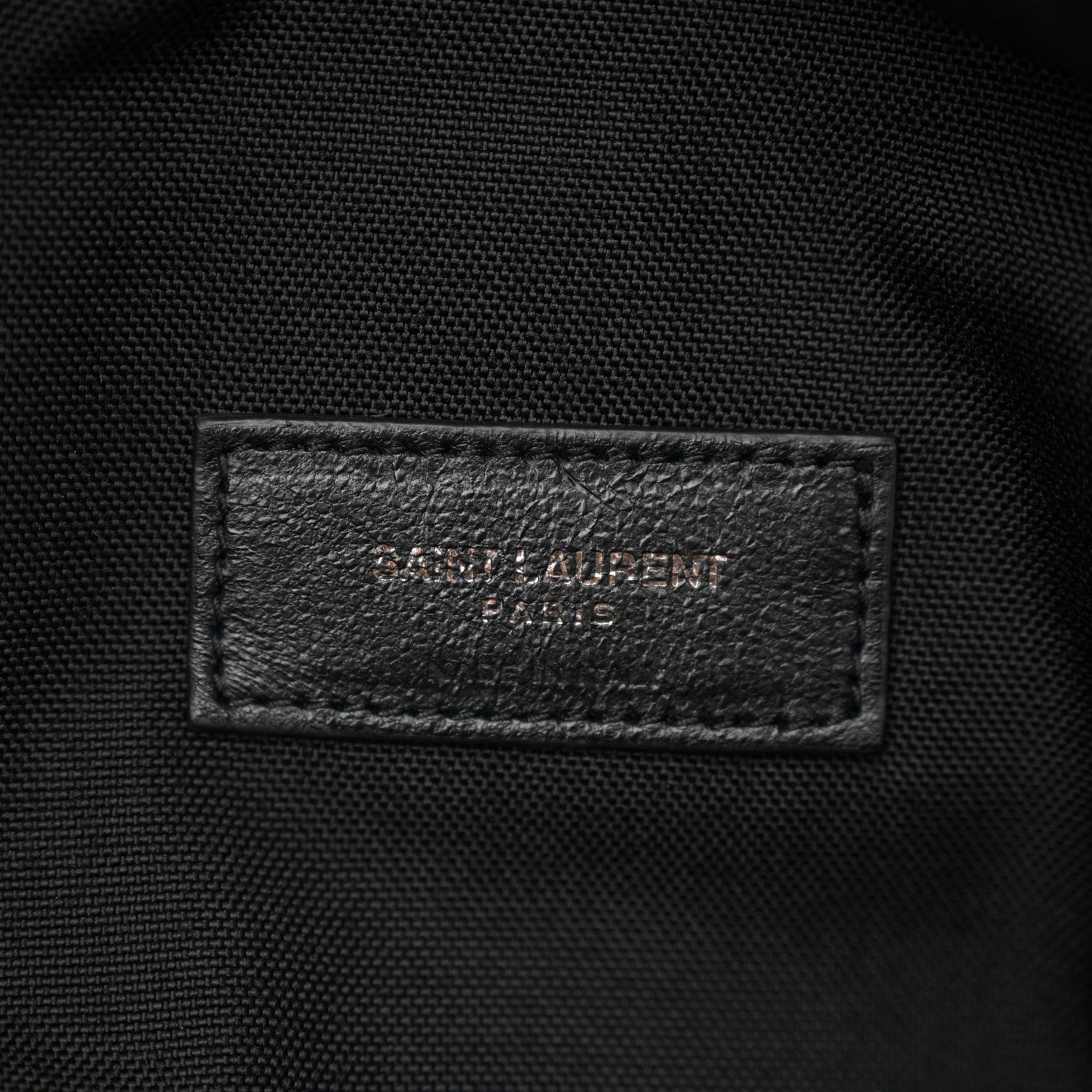 Saint Laurent Lambskin Logo Ripstop Body Belt Bag Black 6 of 11