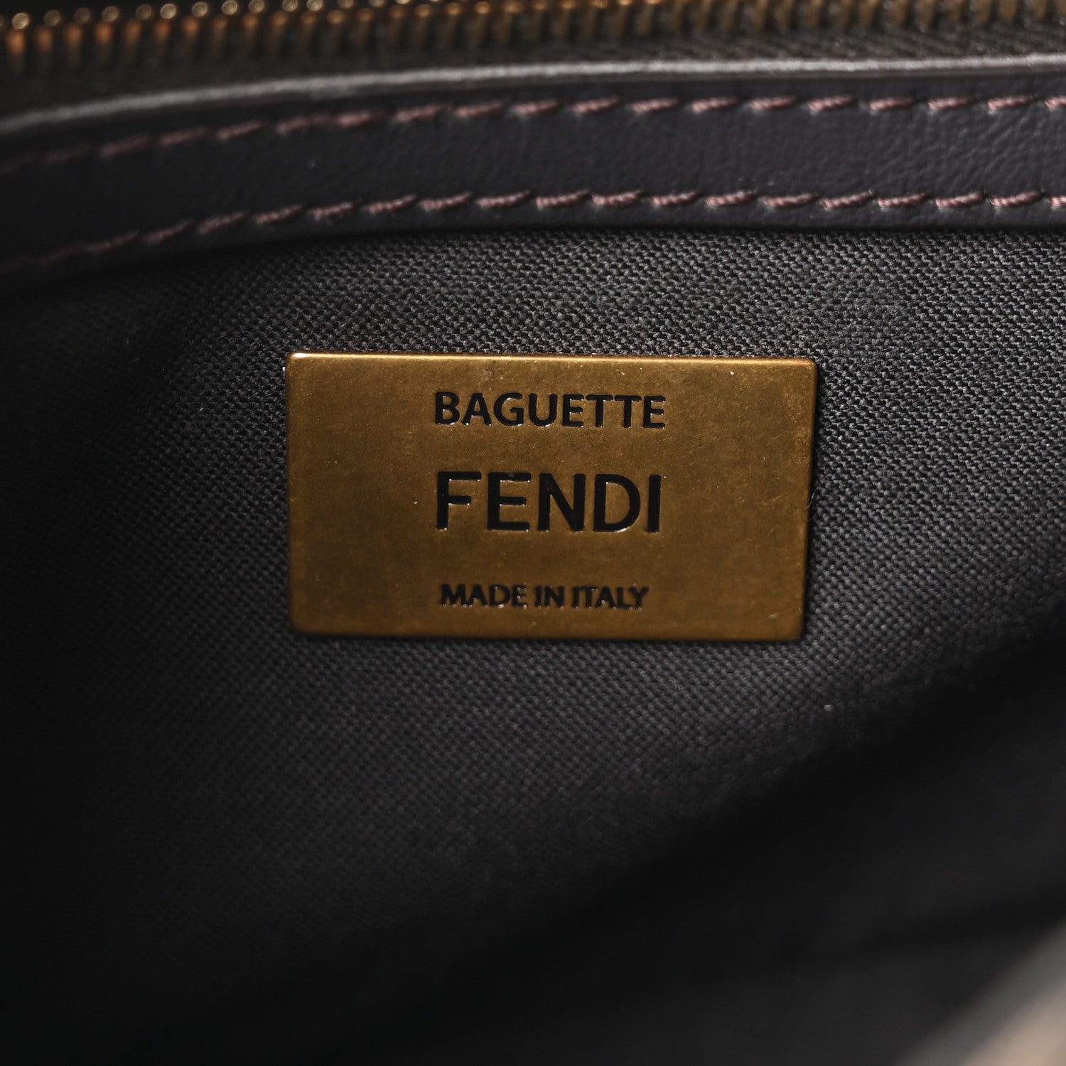 Fendi Fabric Jacquard FF 1974 Midi Chain Baguette Tobacco Moro 6 of 10