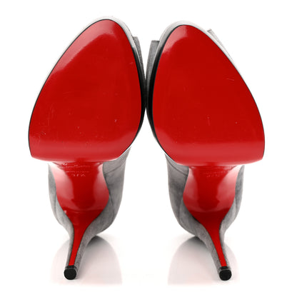 Christian Louboutin Suede Palais Royal Trepointe 140 Pumps 37.5 Grey 6 of 9