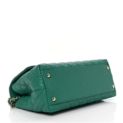Chanel Caviar Quilted Small Coco Handle Flap Green 4 of 8