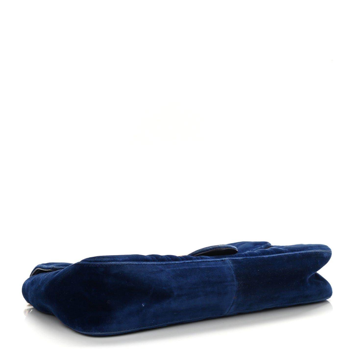 Velvet Matelasse Medium GG Marmont Shoulder Bag Cobalt Blue