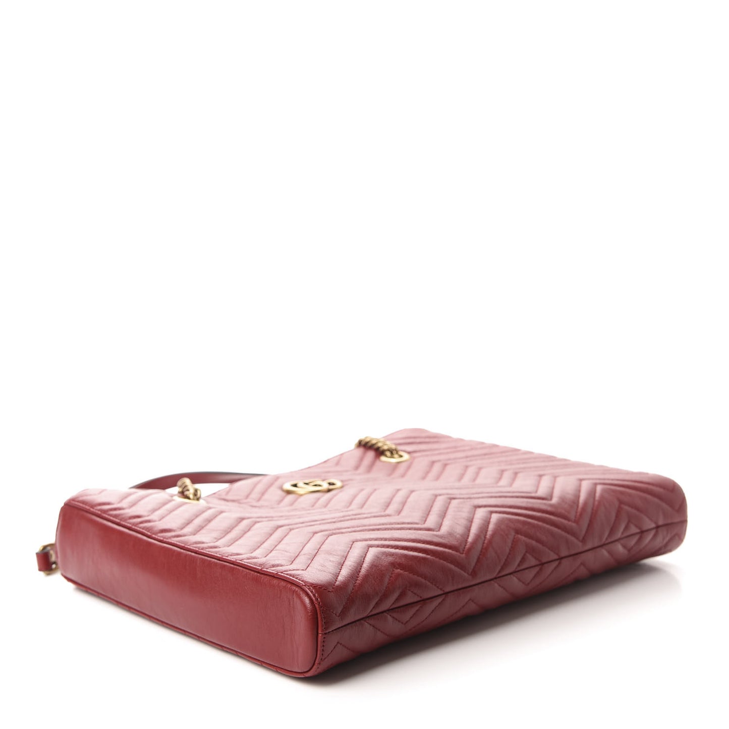 Azalea Calfskin Matelasse Medium GG Marmont Slim Tote Romantic Cerise