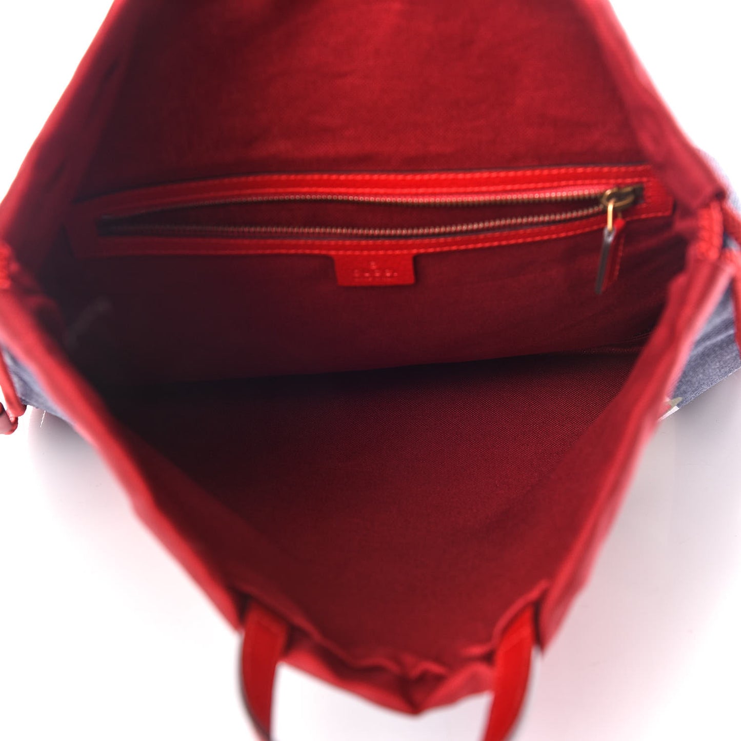 Canvas Logo Sylvie Stripe Drawstring Backpack Red