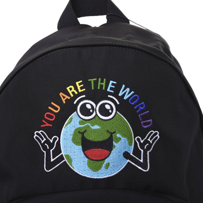 Balenciaga Nylon Embroidered You Are The World Explorer Backpack S Black 9 of 12
