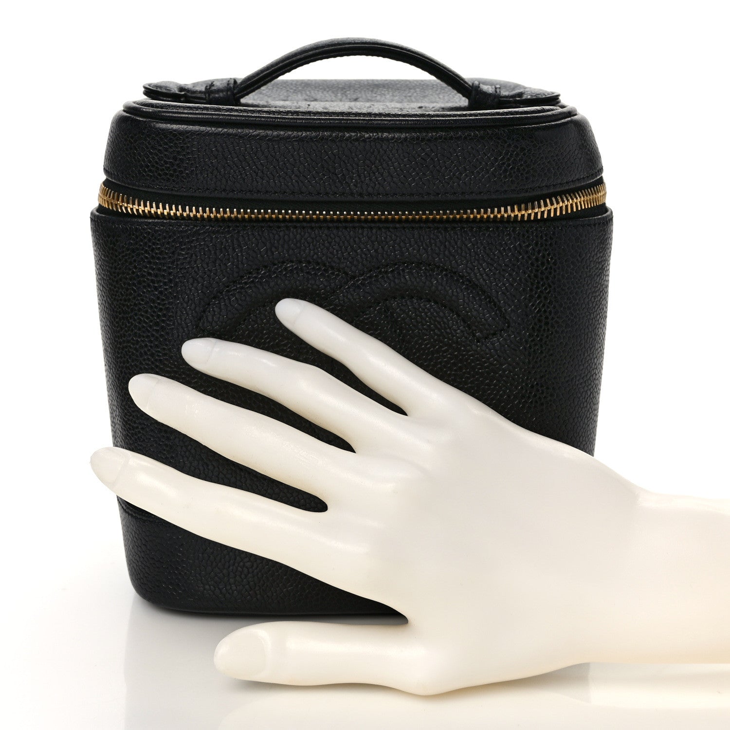 Chanel Caviar Vanity Cosmetic Case Black 2 of 8