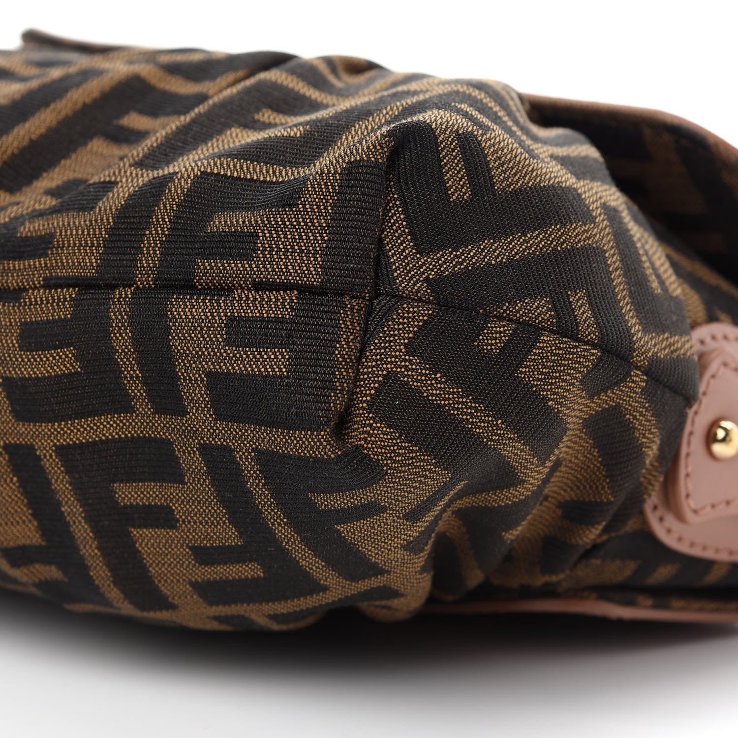 Fendi Zucca Cuoio Lucido Small Chef Shoulder Bag Tobacco Bois de Rose 9 of 11