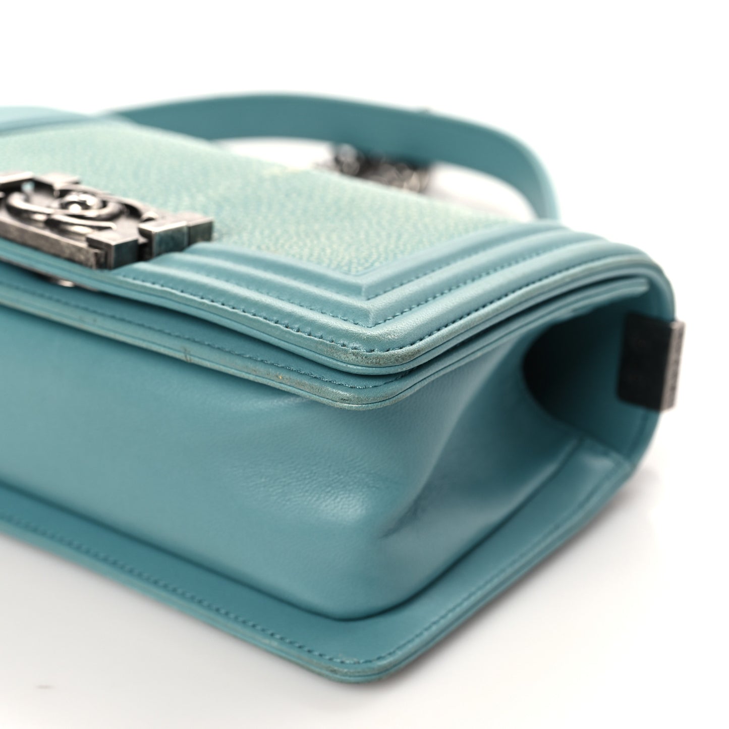 Galuchat Stingray Small Boy Flap Turquoise
