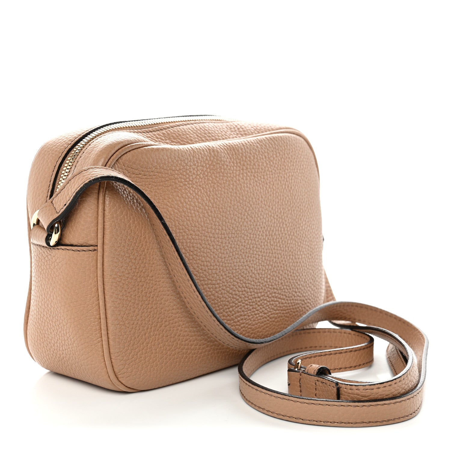 Gucci Pebbled Calfskin Small Soho Disco Bag Camelia 3 of 12