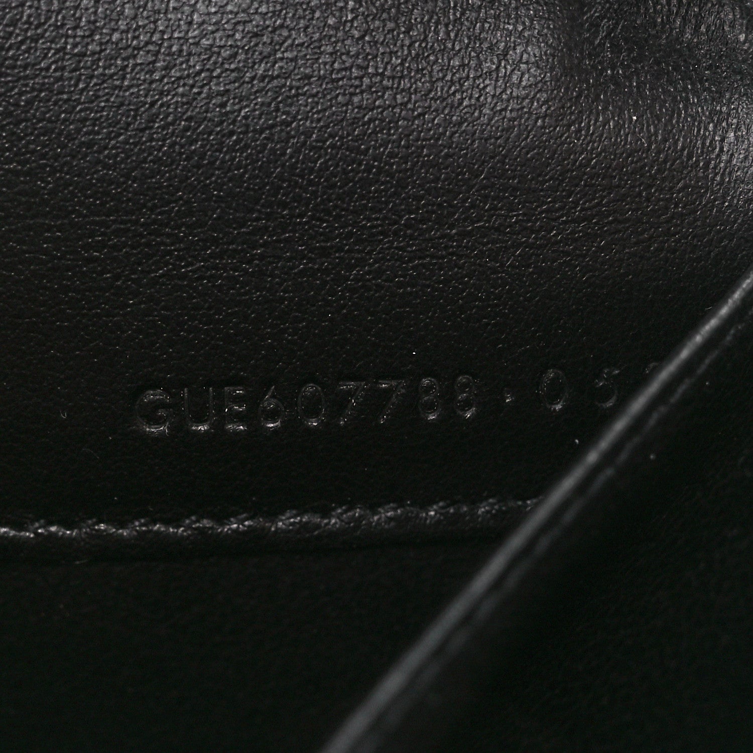Saint Laurent Calfskin Crocodile Embossed Monogram Uptown Chain Wallet Black 8 of 13