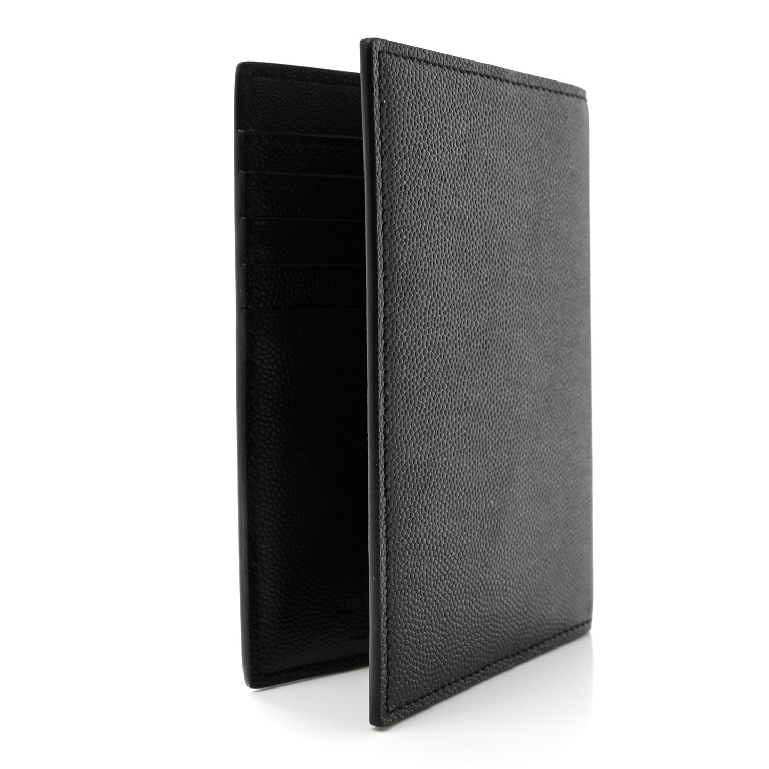 Saint Laurent Grain De Poudre Passport Holder Black 3 of 7