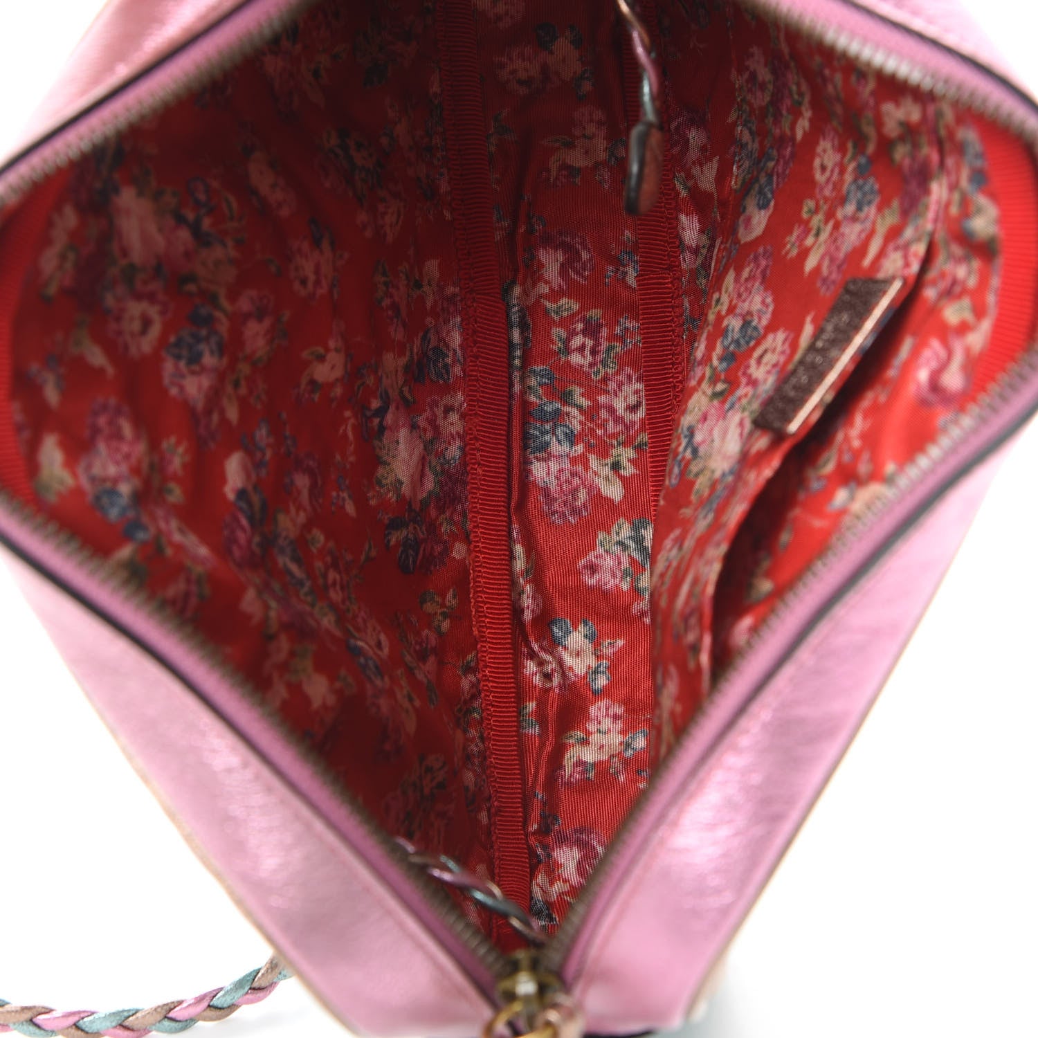 Gucci Laminated Nappa Trapuntata Small Zumi Shoulder Bag Rosa Lago Rame 5 of 10