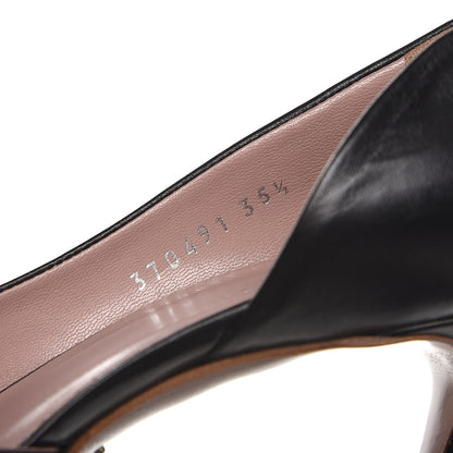 Gucci Calfskin Studded Cap Toe D'Orsay Pumps 35.5 Black 8 of 10
