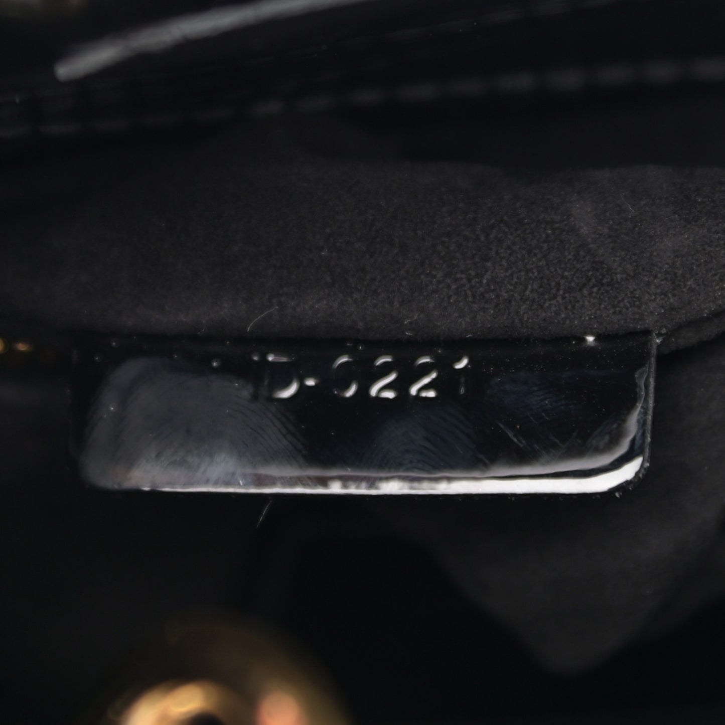 Patent Cannage Mini Lady Dior Black