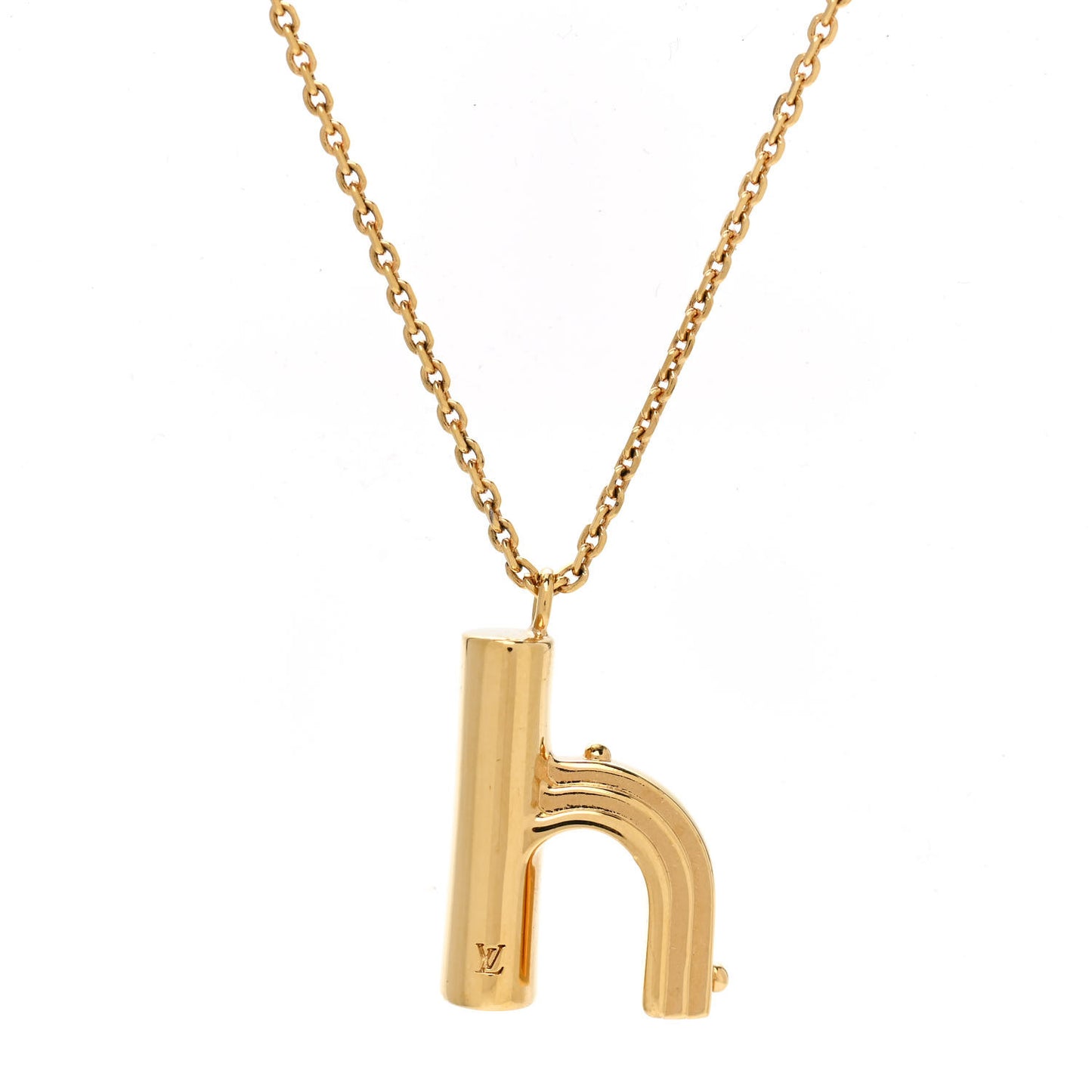 LV And Me Letter H Necklace Gold