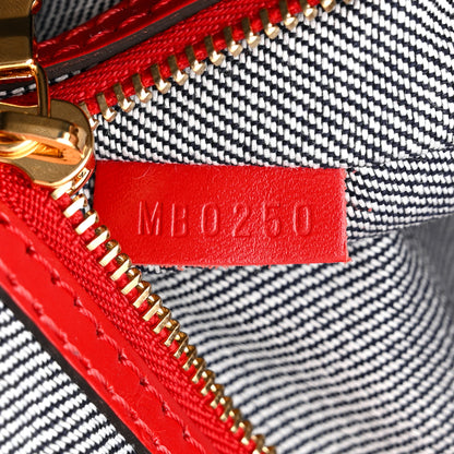 Louis Vuitton Denim Damier Monogram Patchwork Speedy Bandouliere 30 Blue Rouge 7 of 11