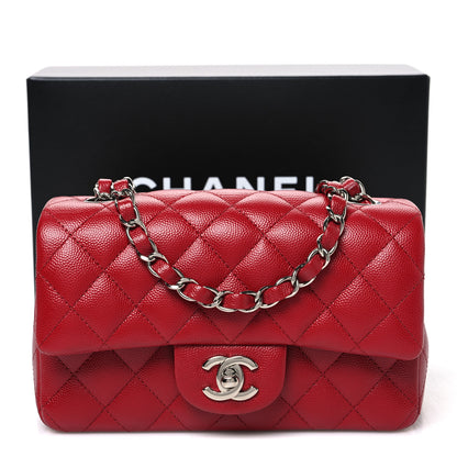 Chanel Caviar Quilted Mini Rectangular Flap Dark Red 11 of 11