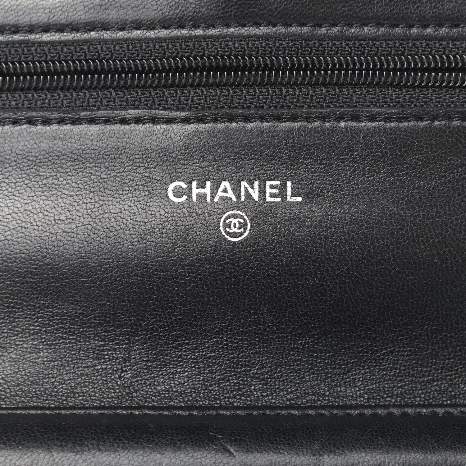 Chanel Lambskin Quilted Wallet On Chain WOC Black 6 of 14