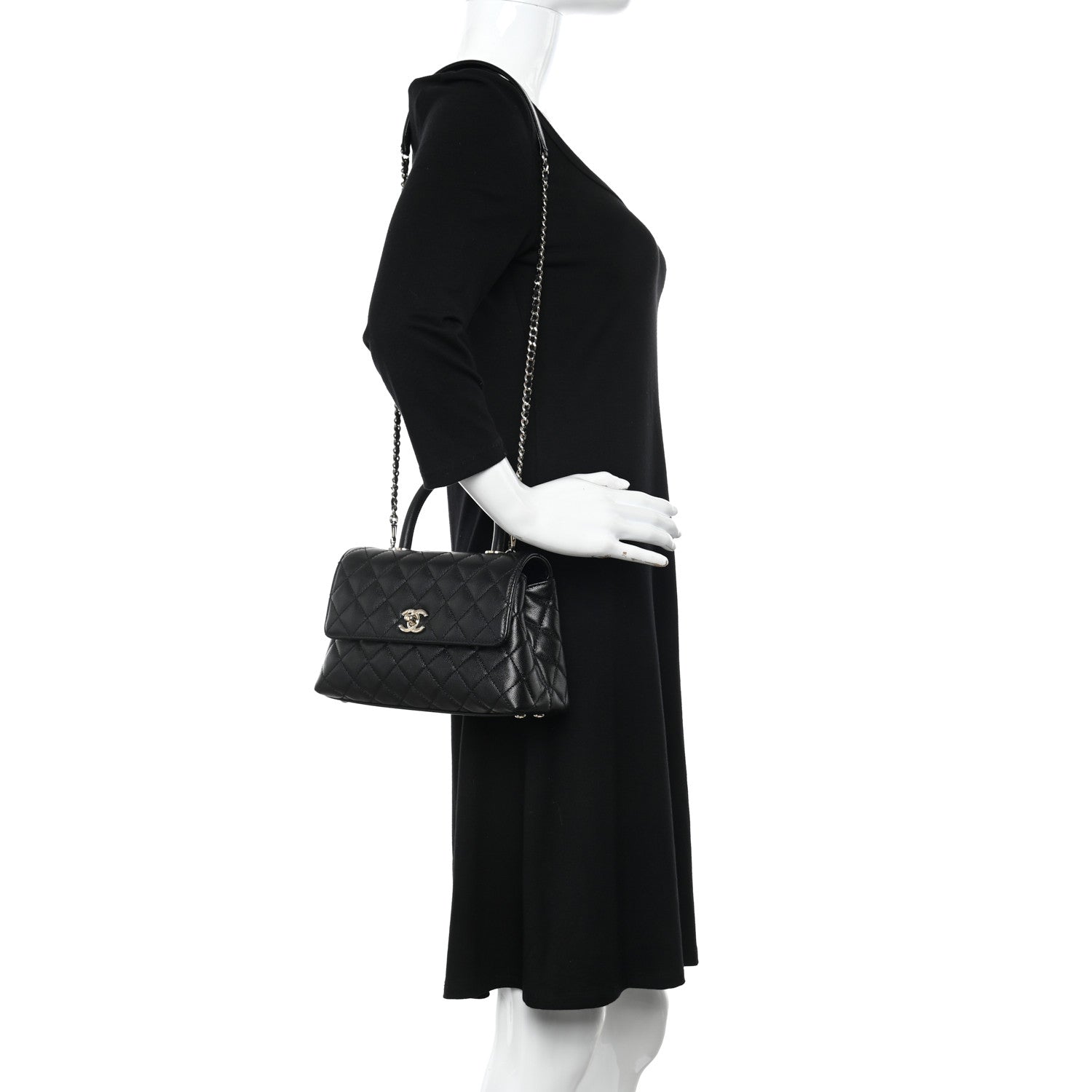 Chanel Caviar Quilted Mini Coco Handle Flap Black 2 of 11