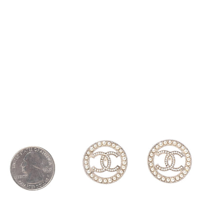 Chanel Pearl CC Round Earrings Gold 2 of 4