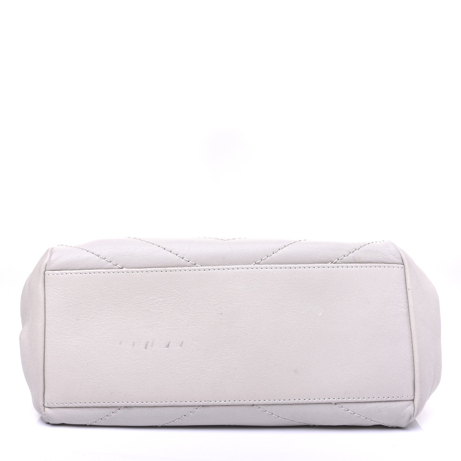 Saint Laurent Pebbled Lambskin Chevron Monogram Small Nolita White Vintage White Vintage 11 of 14