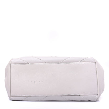 Saint Laurent Pebbled Lambskin Chevron Monogram Small Nolita White Vintage White Vintage 11 of 14
