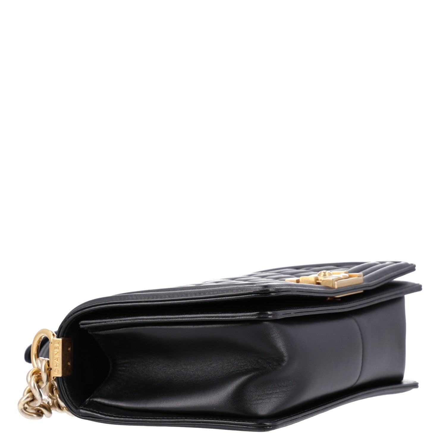 Chanel Calfskin Quilted Medium Boy Flap Black Black 4 of 10