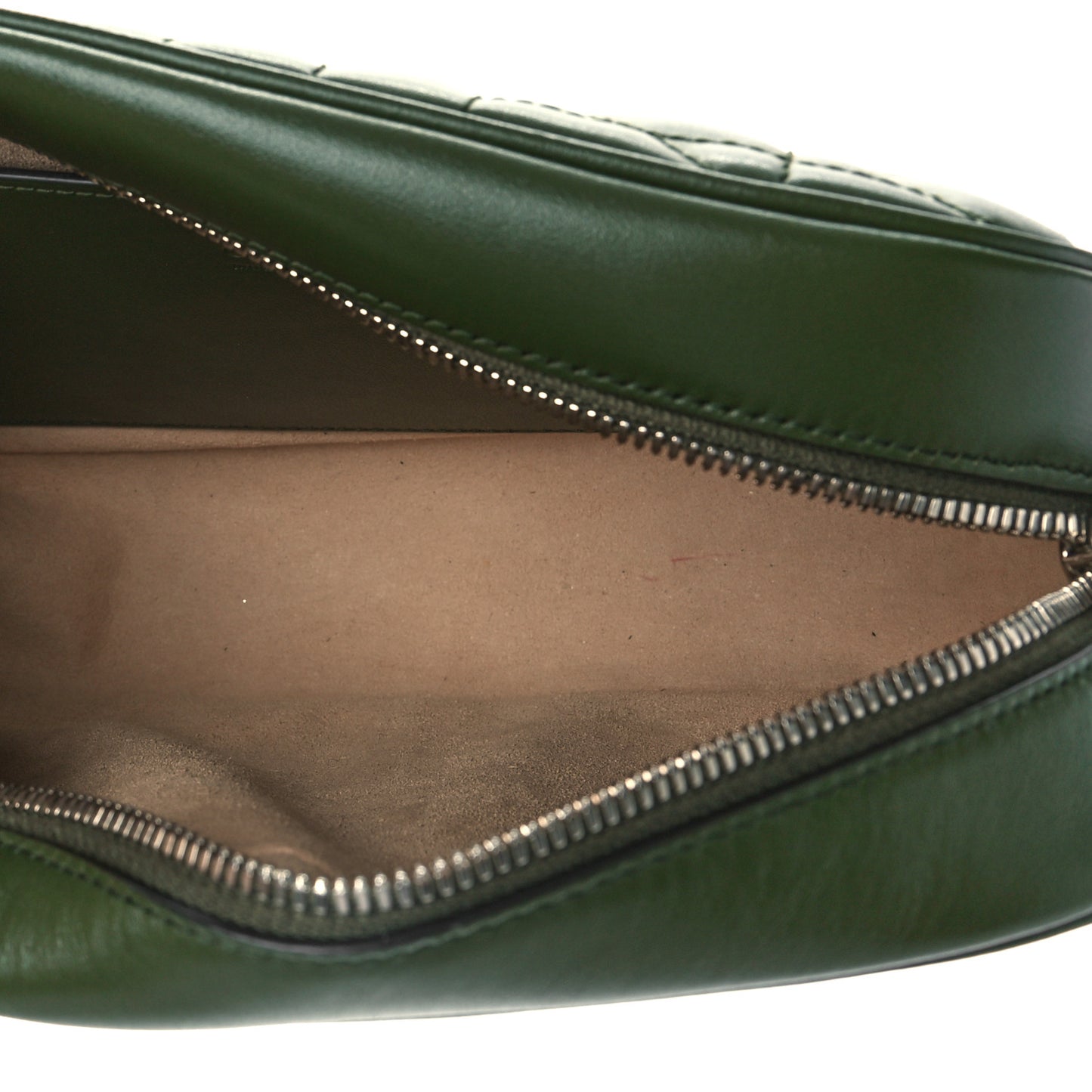 Calfskin Matelasse Aria Small GG Marmont Chain Shoulder Bag Military Wood
