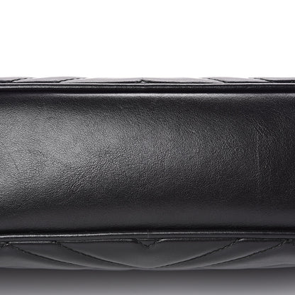 Gucci Calfskin Matelasse Small GG Marmont Chain Shoulder Bag Black 10 of 14
