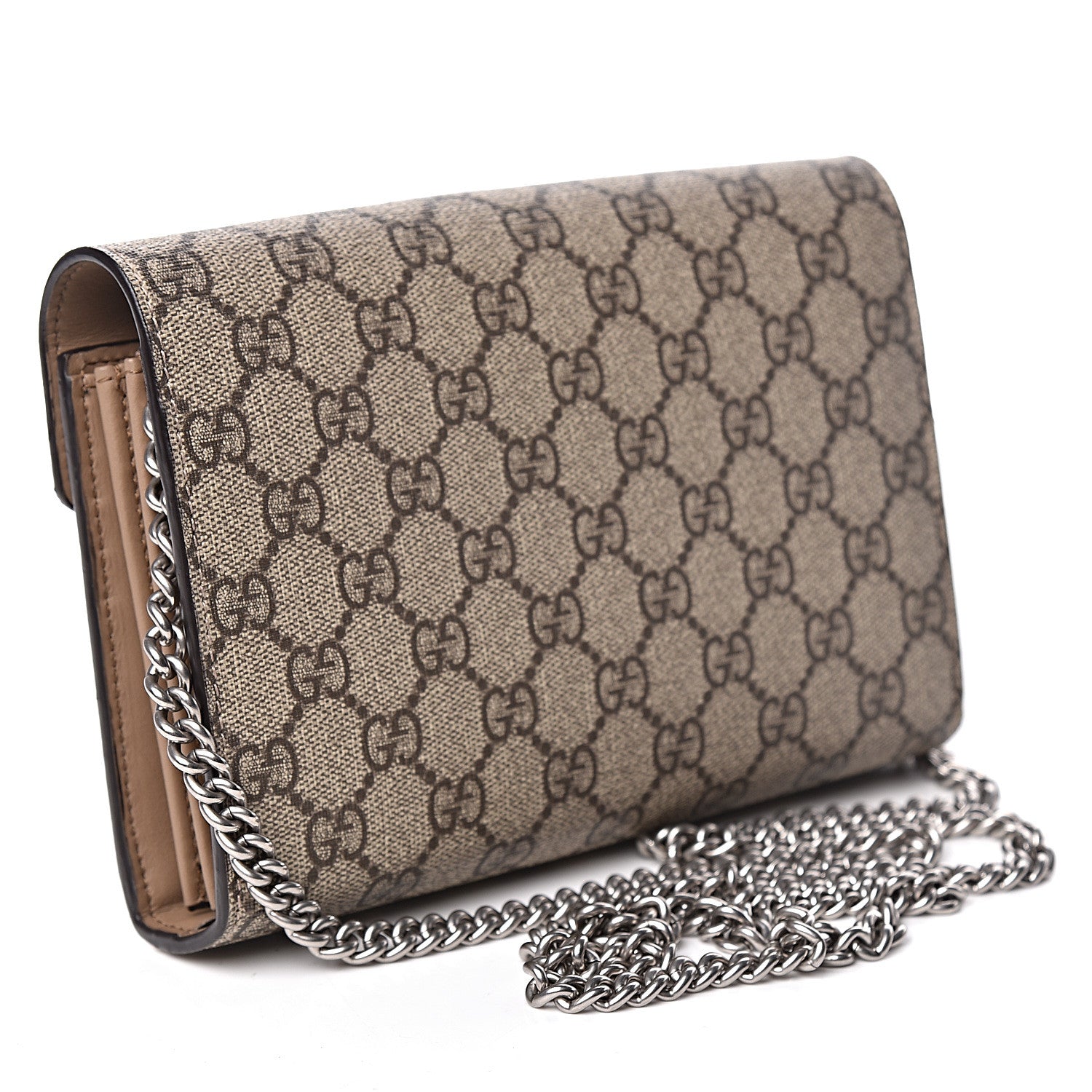 Gucci GG Supreme Monogram Mini Dionysus Chain Wallet Beige Taupe 3 of 10