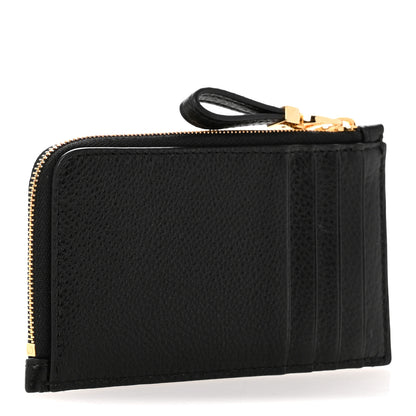 Christian Dior Supple Calfskin Cannage Caro Cosmos Zipped Card Holder Black 3 of 11