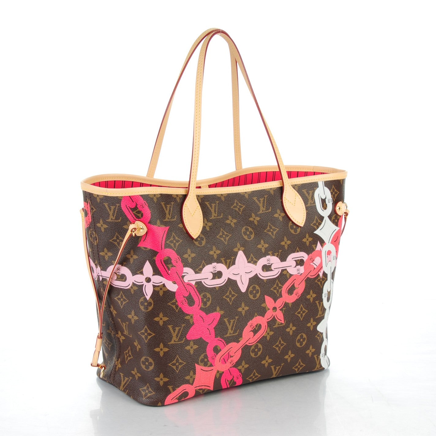 Louis Vuitton Monogram Bay Neverfull MM Rose Ballerine Poppy 3 of 7