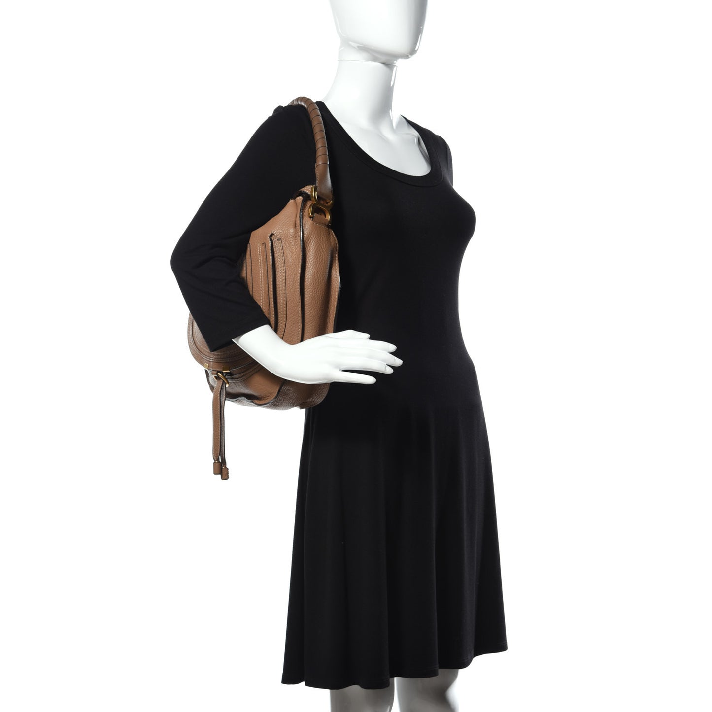 Calfskin Medium Marcie Hobo Nut