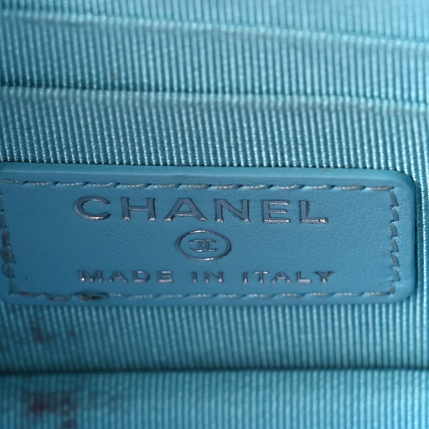 Chanel Lambskin Quilted Mini Wallet On Chain WOC Neon Blue 7 of 11