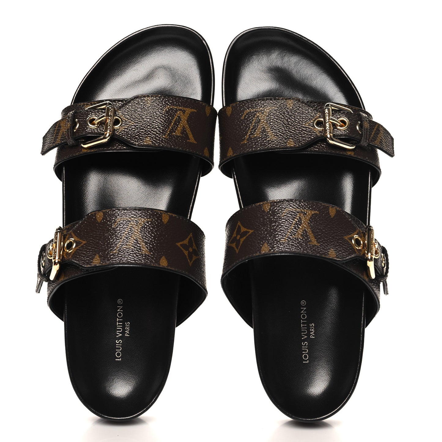 Monogram Bom Dia Mule Sandals 39 Black