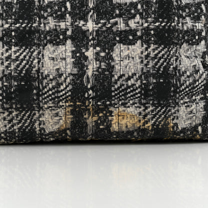 Chanel Lambskin Nylon Tweed Printed Tote Black White 14 of 21