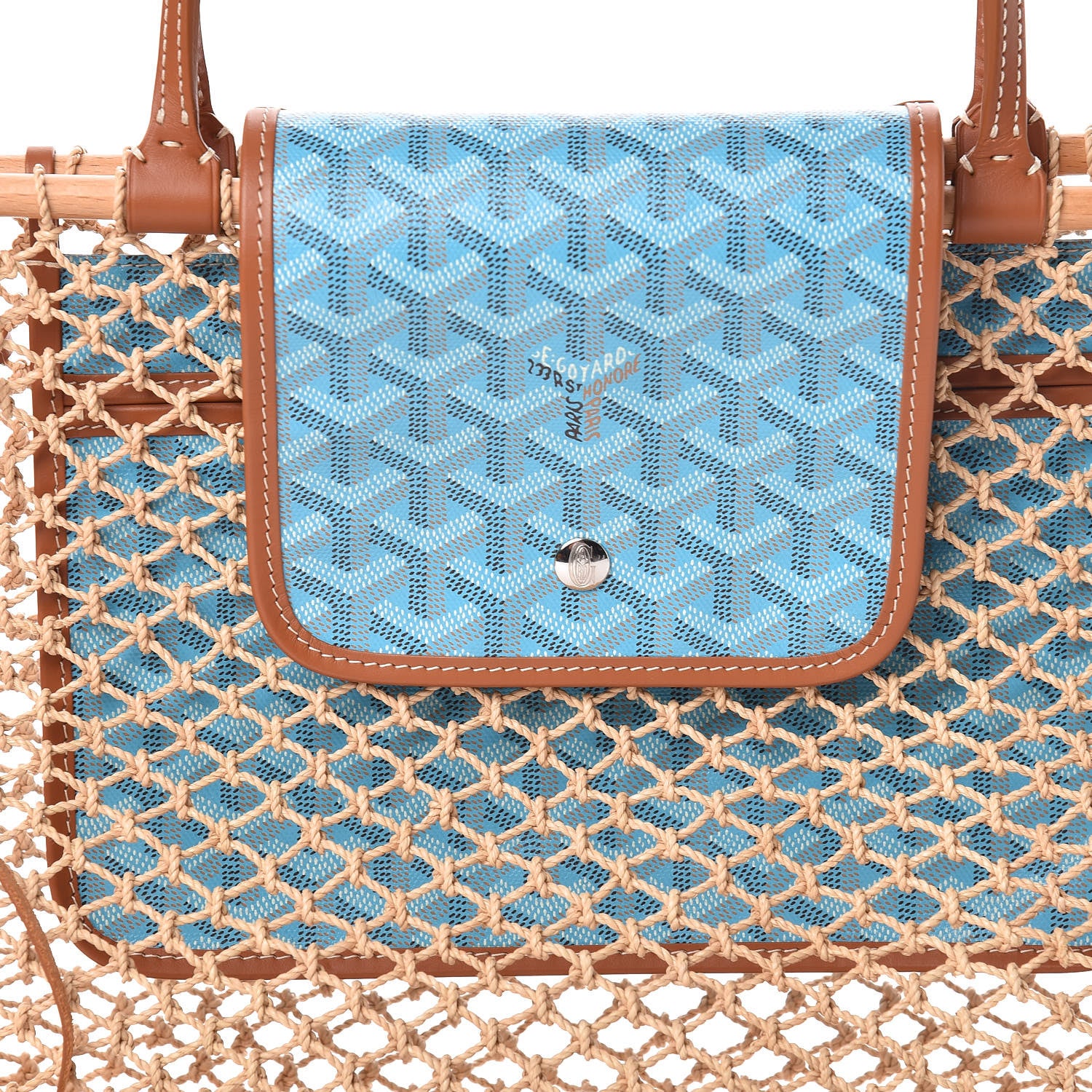 Goyard Goyardine Net Aligre Tote Blue 9 of 9