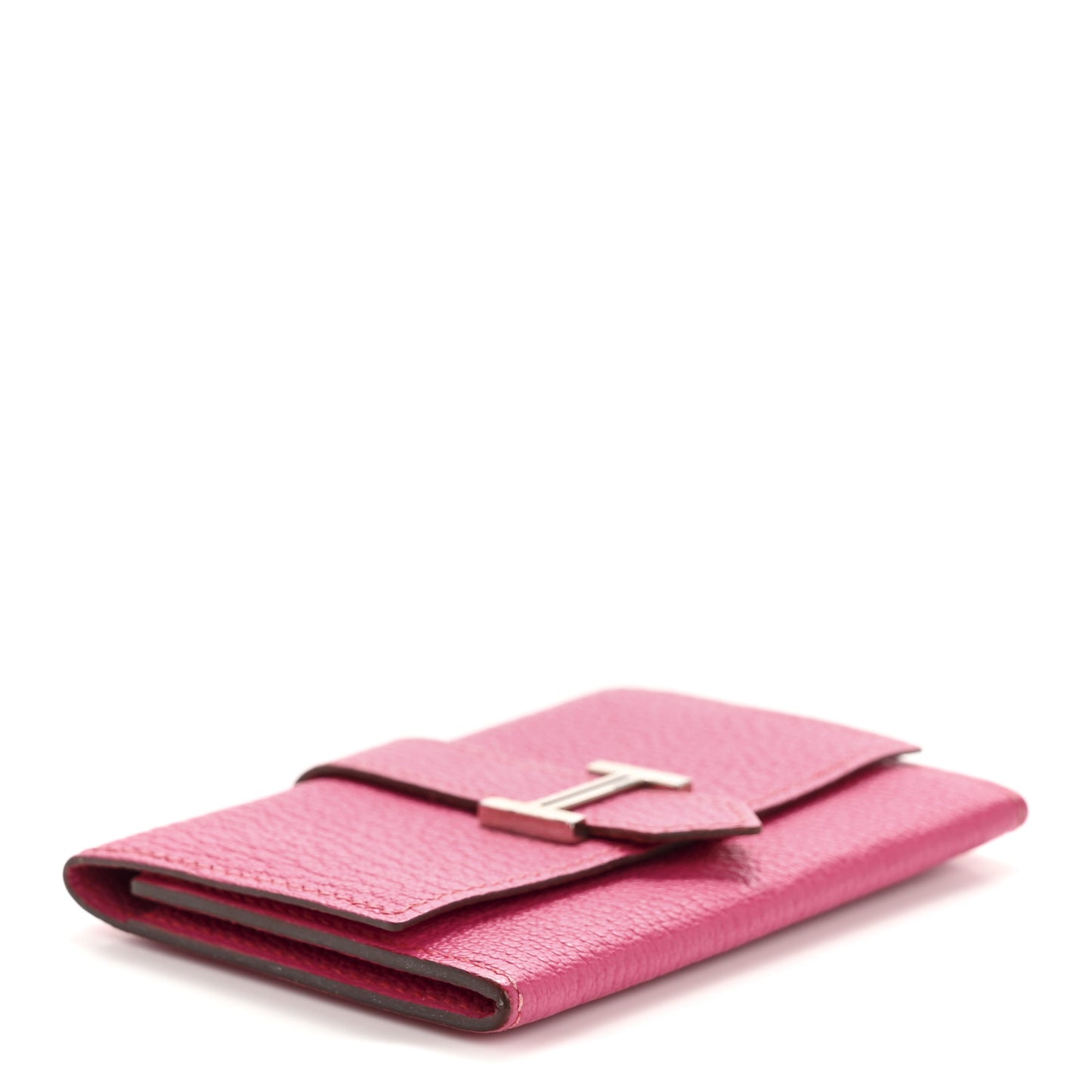 Chevre Mysore Bearn Card Case Wallet Rose Shocking