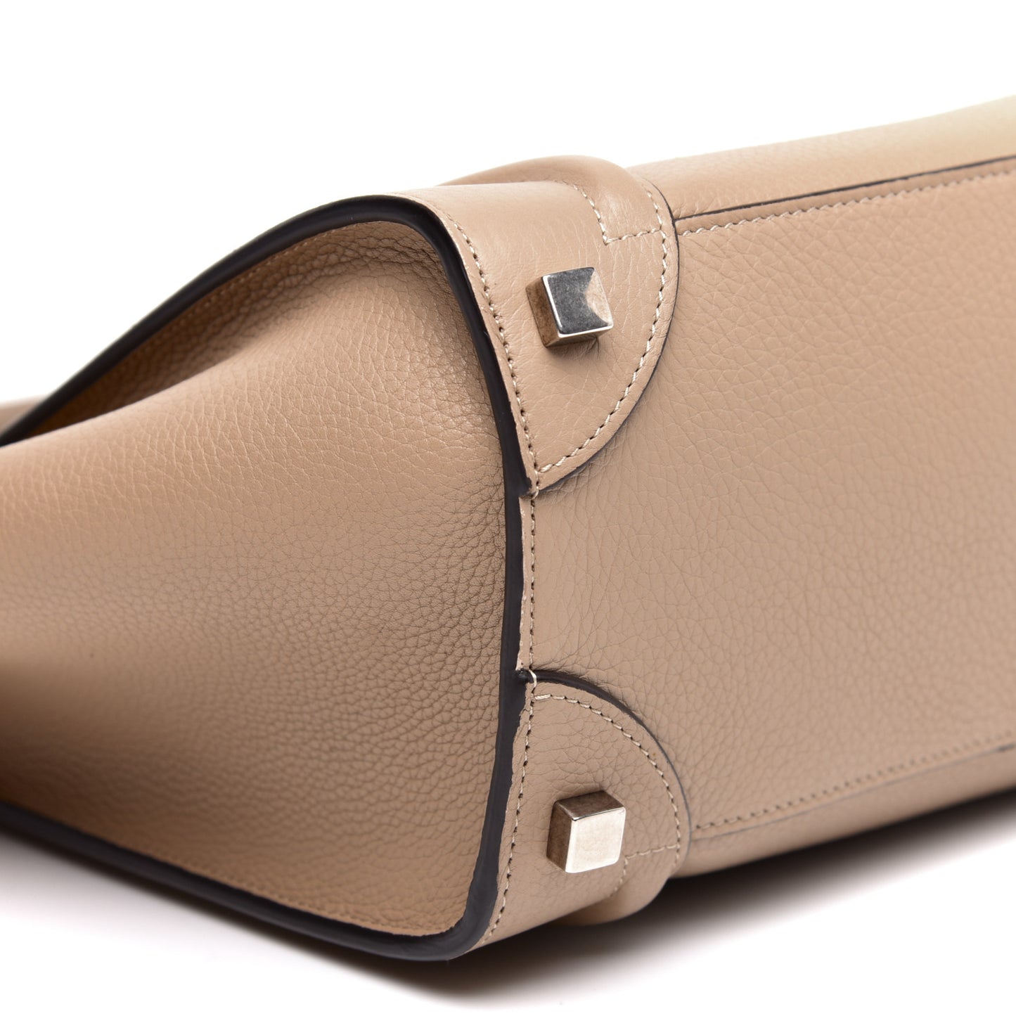 Drummed Calfskin Micro Luggage Dune