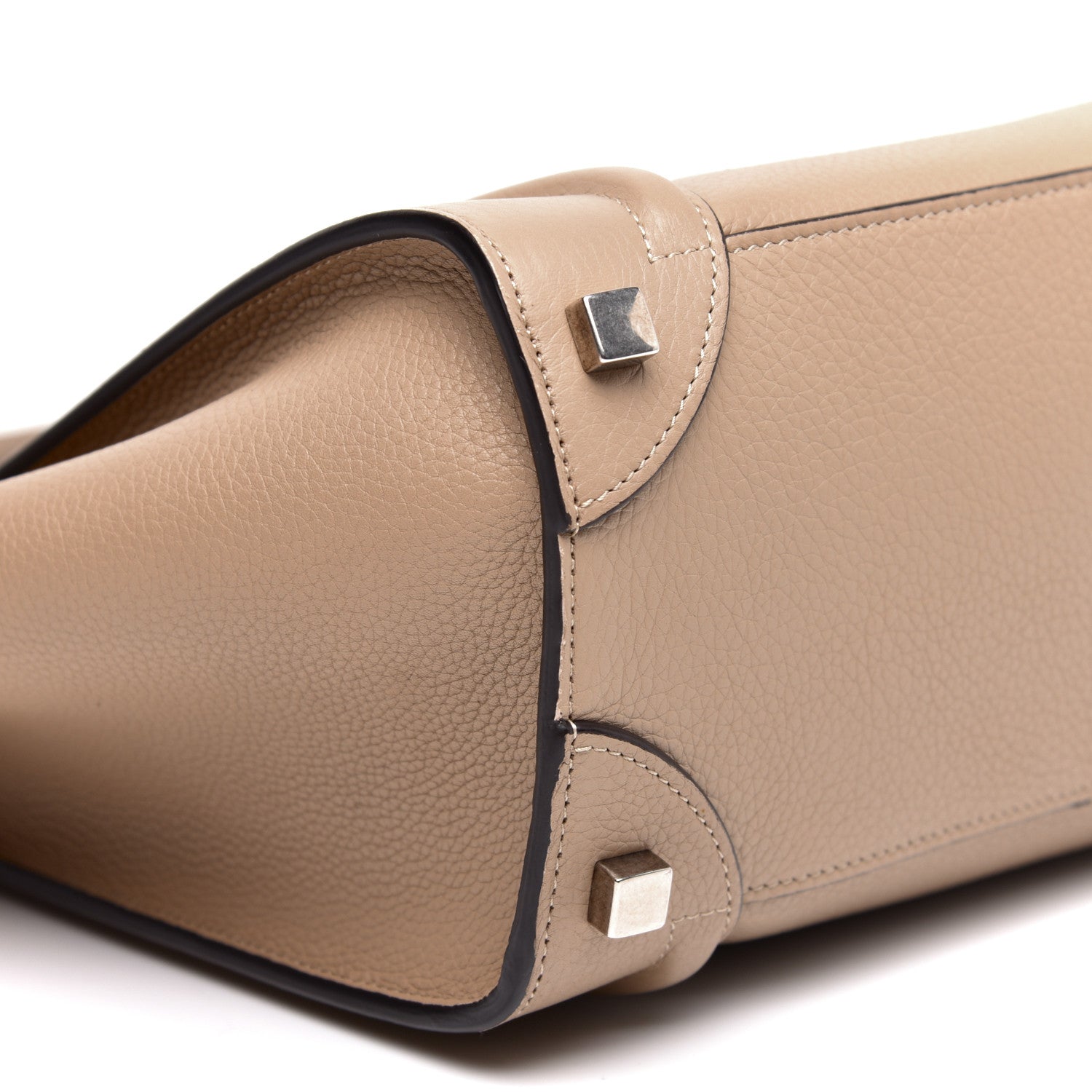 Celine Drummed Calfskin Micro Luggage Dune 6 of 9