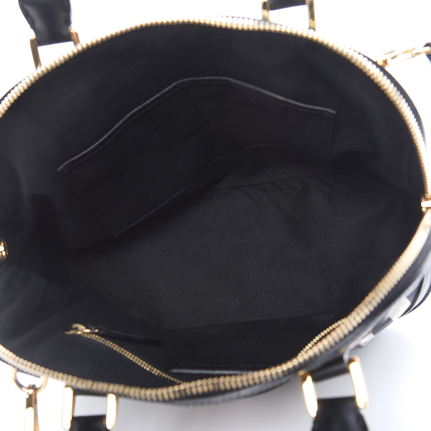 Burberry Bridle Calfskin House Check Small Orchard Bowling Bag Black 5 of 12