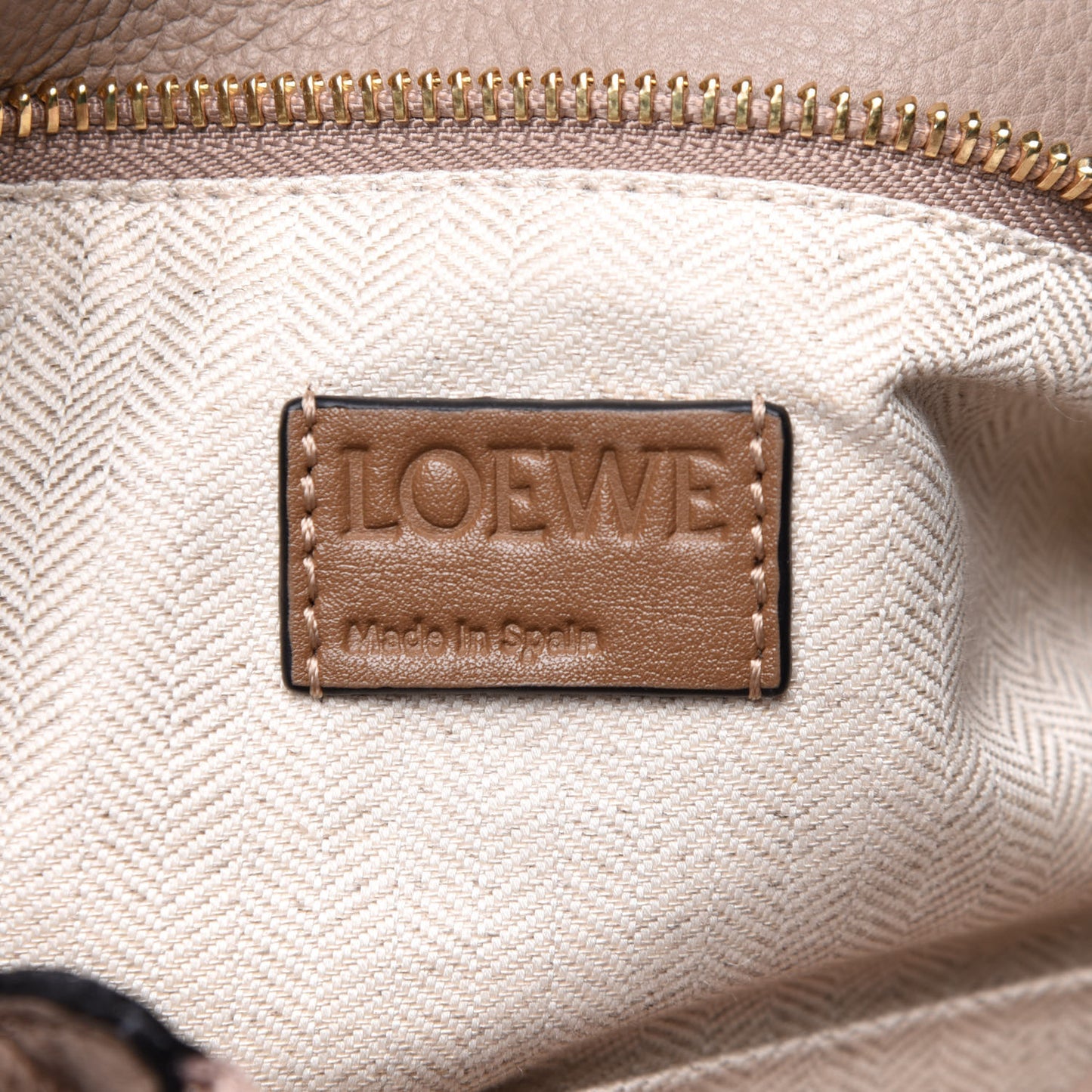 Grained Calfskin Small Puzzle Bag Sand Mink