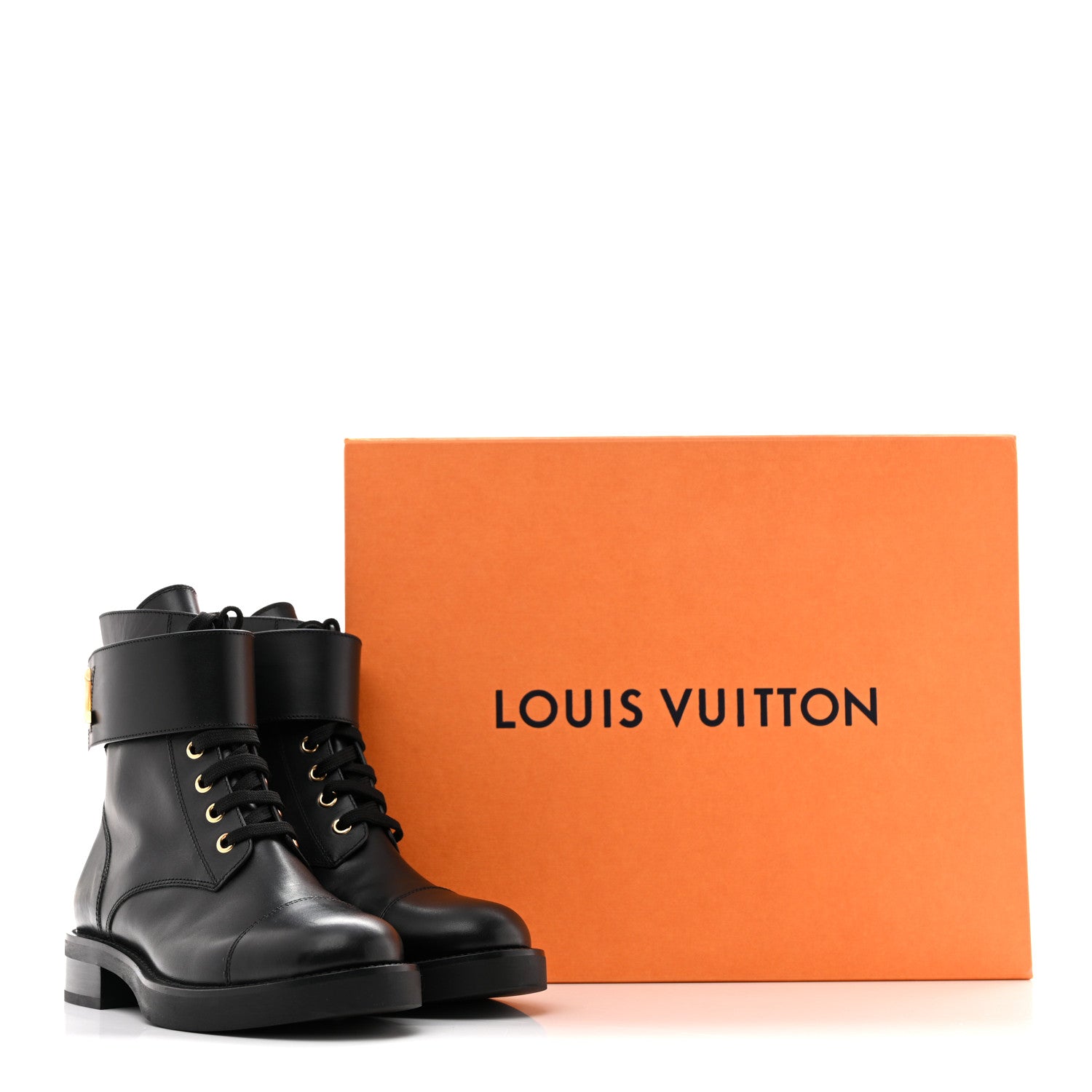 Louis Vuitton Calfskin Wonderland Ranger Boots 36 Black 10 of 10