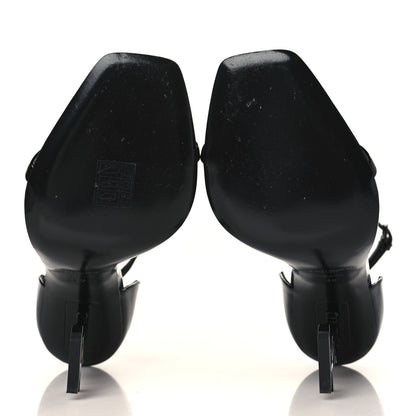 Saint Laurent Patent Calfskin Opyum 110 Sandals 39 Black 6 of 10