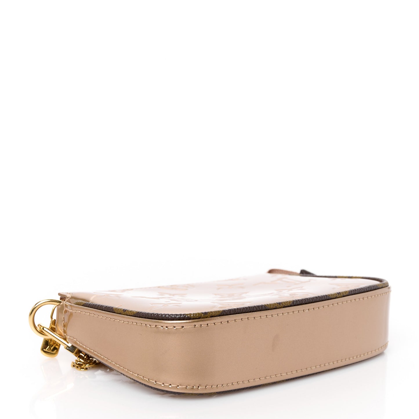Metallic Vernis Mini Pochette Accessories Rose Gold