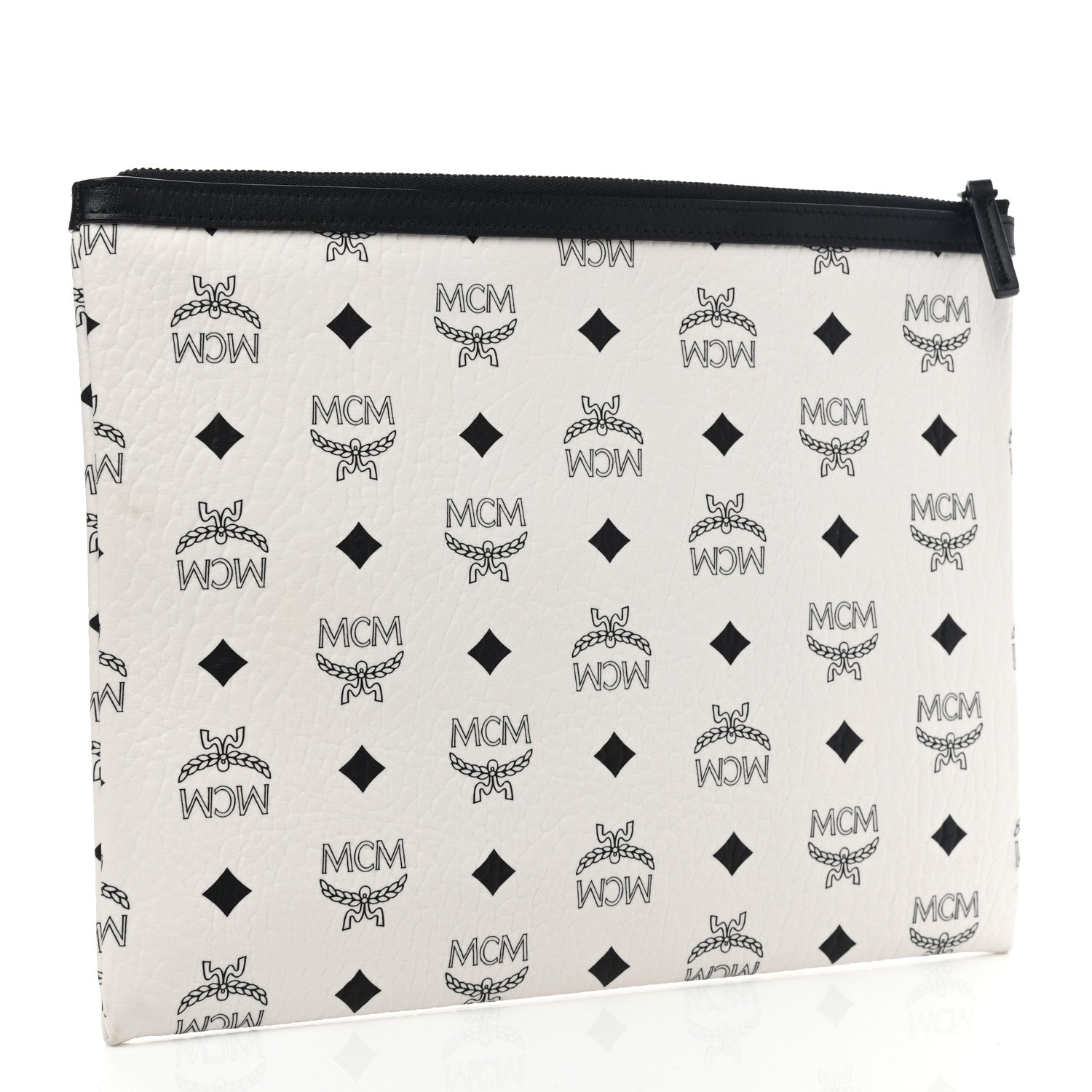 MCM Visetos X Vogue Korea Pouch White Multicolor 3 of 8